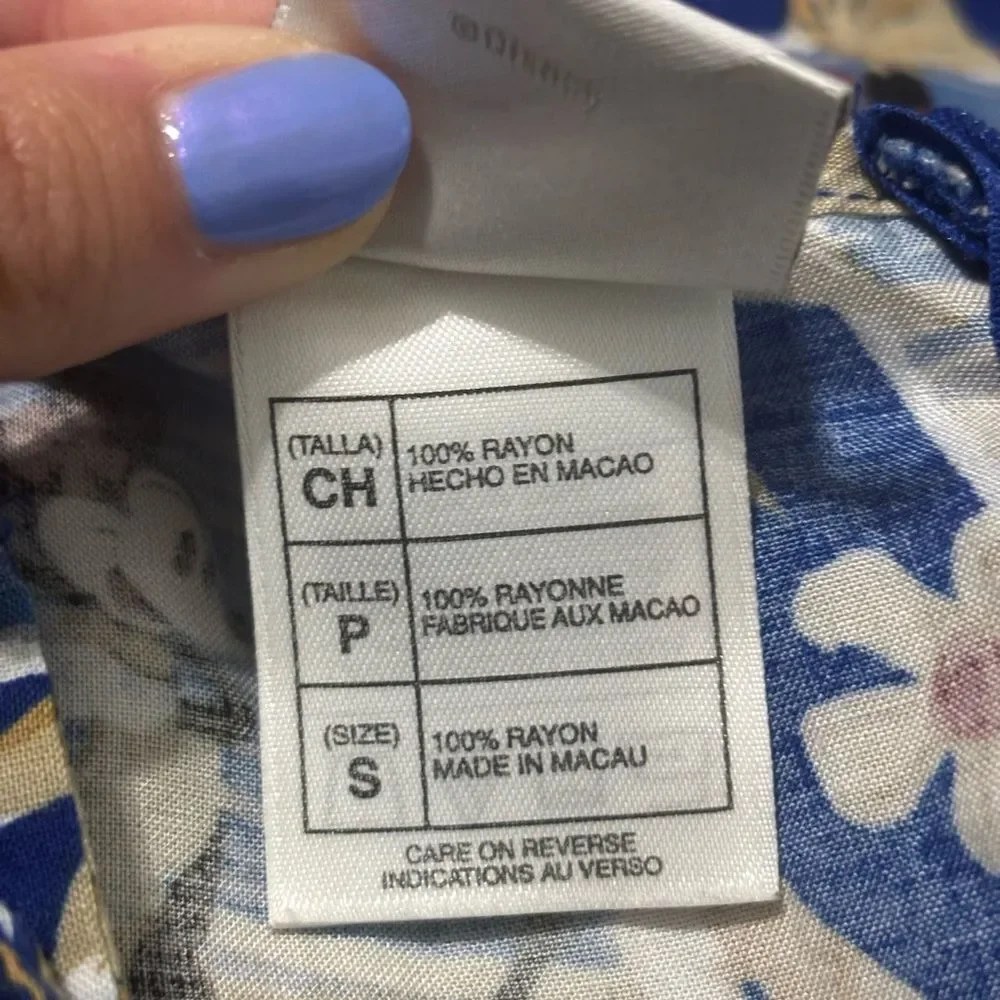 Disney Store Hawaiian Mickie Minnie Mouse Maxi Dress Size S - Picture 7 of 7